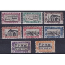 COLONIAS ITALIANAS TRIPOLITANIA 1927 Yv 37/42 + EXPRESO 1/2 SERIE COMPLETA NUEVA NUEVA CON GOMA 73 EUROS